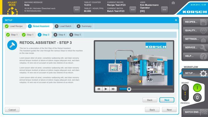 Intelligente Assistenten unterstützen den Bediener bei speziellen Aufgaben wie etwa dem Einrichten eines neuen Werkzeugs. (Siemens)