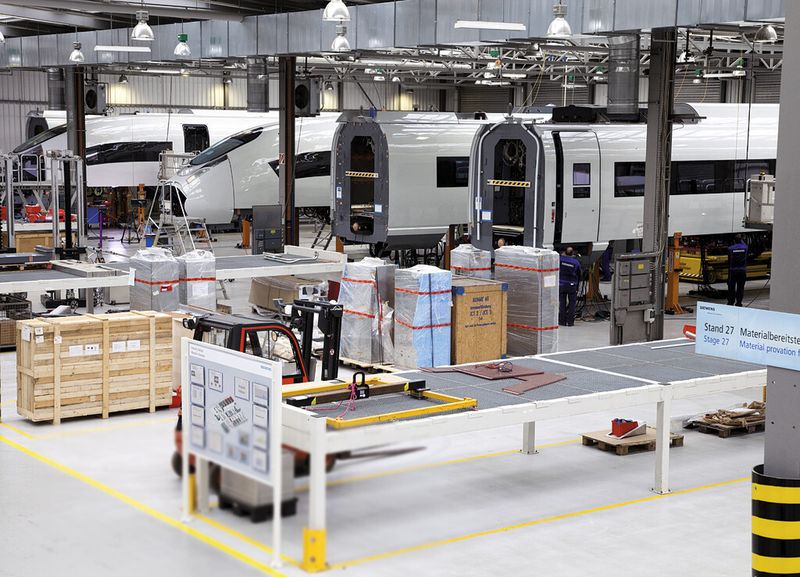 Das Energieeffizienzprogramm wurde an 25 ausgewählten Siemens-Standorten implementiert. Einer davon ist das Bahntechnik-Werk in Krefeld. (Bild: Siemens)