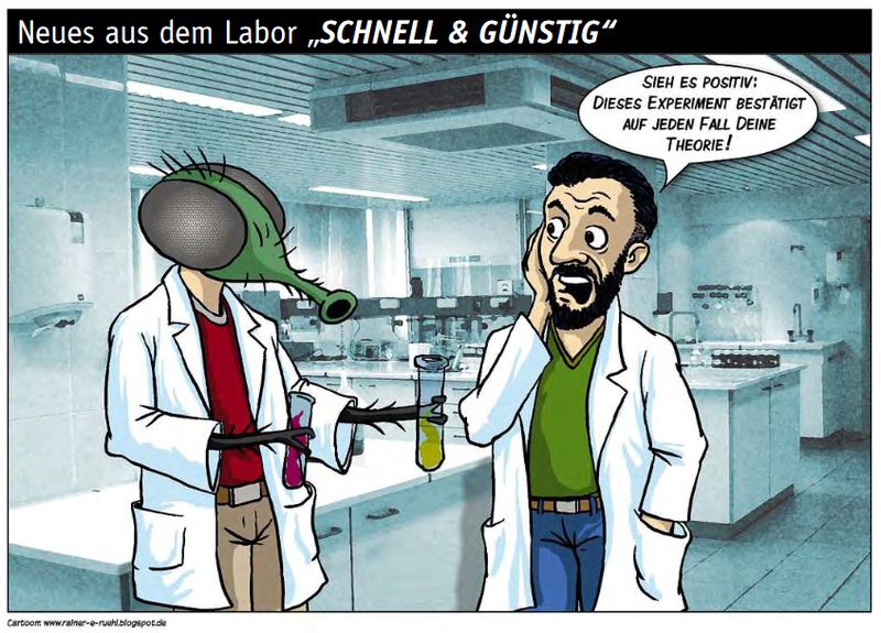 Übersicht unserer Bildergalerien (Comic: www.rainer-e-ruehl.blogspot.com) (Bild: LABORPRAXIS/Rühl)