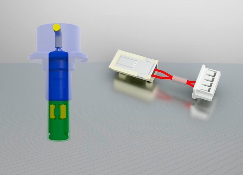 Jumo hat für die Temperaturüberwachung in Wasch- und Trockenmaschinen im professionellen Umfeld zwei Jumo Plastosens T-Produkte entwickelt. Zur Messung der Oberflächentemperatur wurde ein Fühler designt, der in der Produktion des Kunden automatisch bestückt werden kann und für ein Roboter-Handling optimiert ist.  (Jumo)