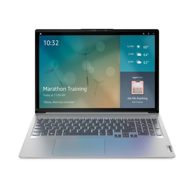 Alexa lässt grüßen. Lenovo hat einen Show Mode entwickelt, mit dem sich ab dem 2. Quartal 2021 auch Notebooks per Sprache steuern lassen. (Lenovo)