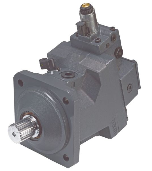 Bild 2: Axialkolbenmotor in Schrägscheibenbauart. Kegelrollenlager und Kolben-Stahldichtring reduzieren Verlustleistung, Länge und Gewicht. Bild: Sauer-Danfoss (Archiv: Vogel Business Media)