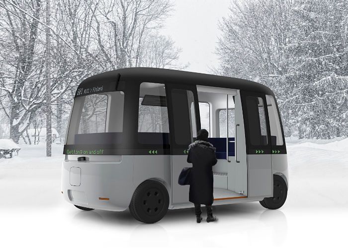 Ein finnisch-japanisches Unternehmen entwickelt derzeit einen autonom fahrenden Kleinbus. (Bild: Sensible 4)
