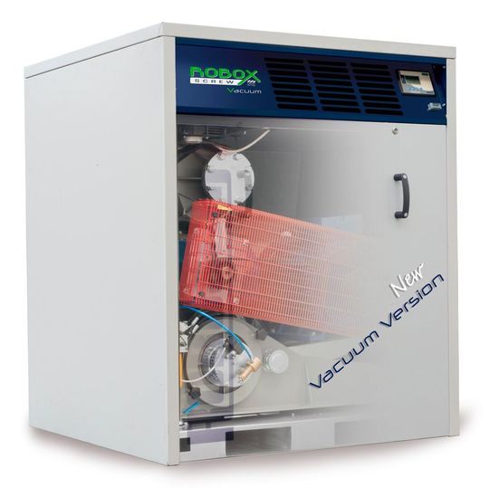 Auf der Powtech 2016 zeigt Robuschi die neuen Vakuum-Schraubenverdichter der Roobox-Serie.(Bild:  Gardner Denver Robuschi)
