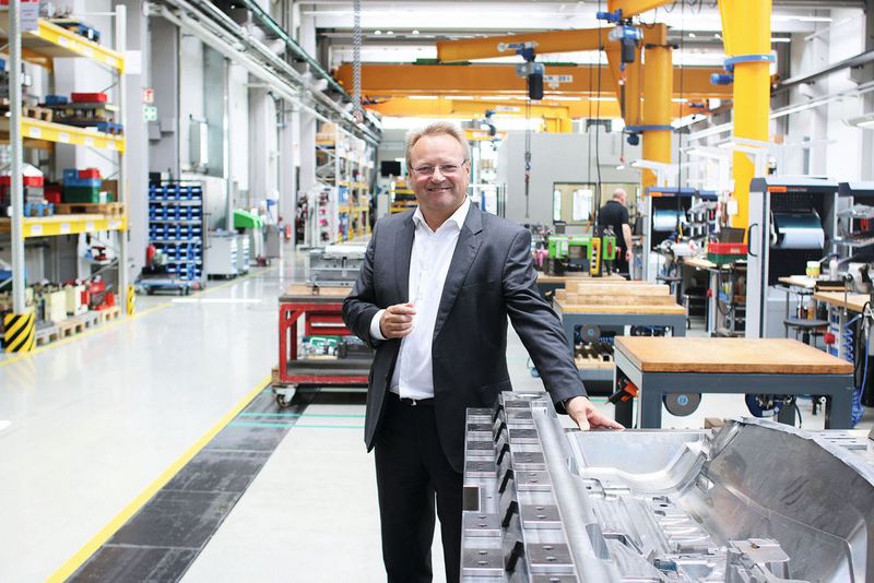 Günter Hofmann at his highly automated and standardised tool and mould making factory in Lichtenfels, Germany. (wortundform)