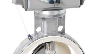 Die Absperrklappe mit aufblasbarer Dichtung kann selbst bei schleißenden Schüttgütern eingesetzt werden. (Bild: Warex)