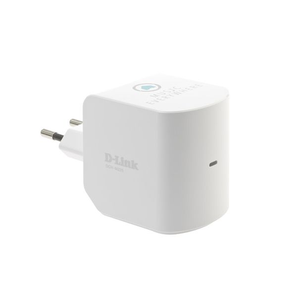 Der Wireless Audio Extender DCH-M225 „Music Everywhere“ streamt Musik von Android- oder iOS-Geräten direkt auf aktive Lautsprecher. (Bild: D-Link)