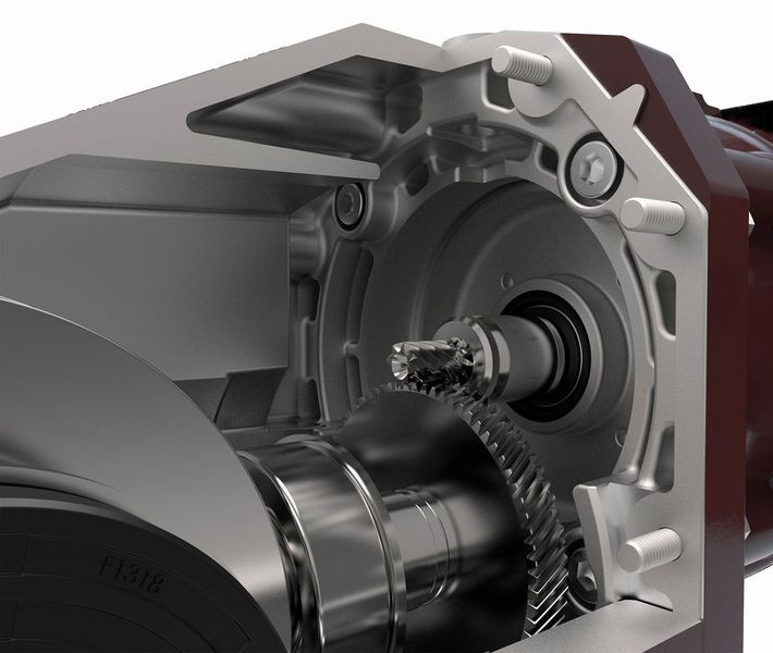 WG20-Getriebe sind in einem großen Untersetzungsbereich zweistufig ausgeführt. Mit Synchronmotoren der Energieeffizienzklasse IE4 lassen sie sich zu Getriebemotoren mit hoher Leistungsdichte kombinieren. (WEG)