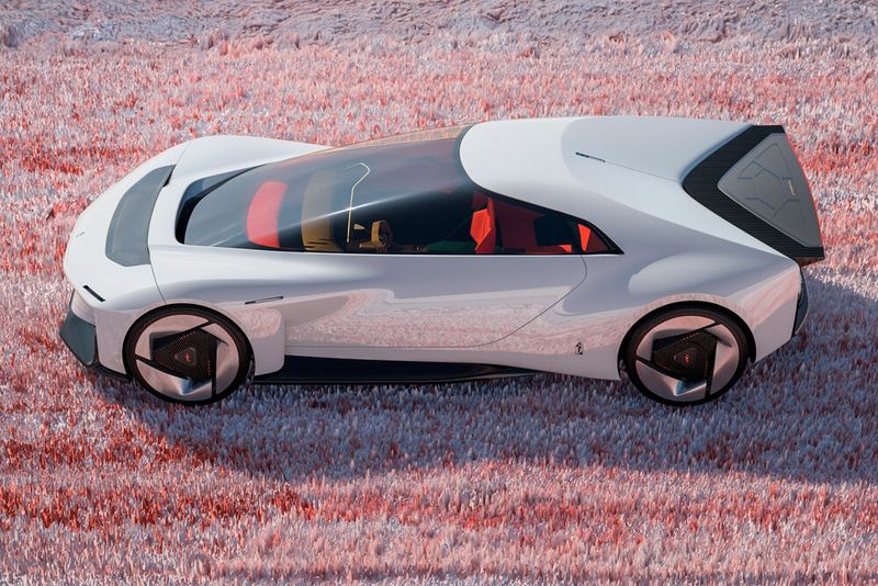 Pinifarina hat mit dem Enigma GT einen sportlichen 2+2-Sitzer entworfen, der mit Wasserstoff-Verbrennungsmotor und elektrisch fährt. (Bild: Pininfarina)