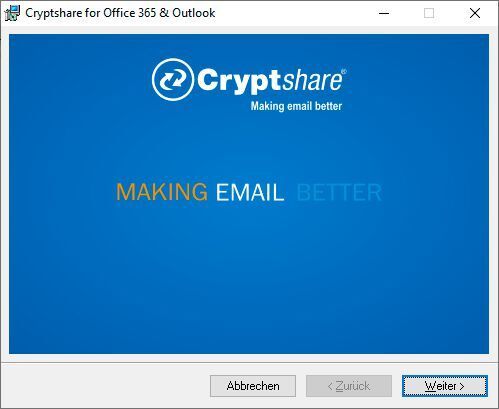 Die Installation des Cryptshare-Outlook-Add-Ins läuft über einen einfachen Wizard ab. (IT-Testlab Dr. Güttich)
