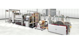 Die Lami-Tec von Starlinger dient dem Beschichten und Laminieren von Kunststoffgewebe. (Starlinger)