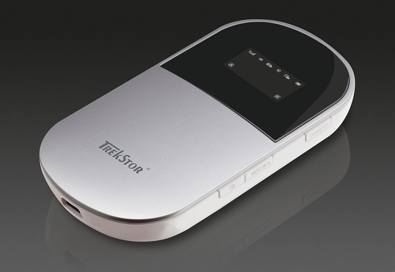 Der Trekstor Portable WLAN Hotspot ist eine OEM Version des Huawei E5 und mit 95x48x13mm bei nur 75 Gramm Gewicht das kompakteste Gerät und mit 139 Euro auch das günstigste Gerät im Test. (Archiv: Vogel Business Media)