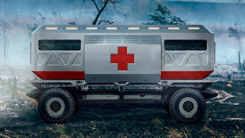 Auf dem Surus könnten mobile Krankenstationen aufgesetzt werden. (General Motors)