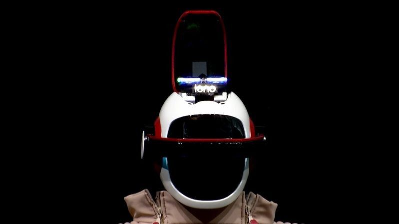 Inside the head of the humanoid robot Workmate, developed by the Austrian company Iono Robotics, is a drone that expands the robot's field of view.(Source:  Iono Robotics)