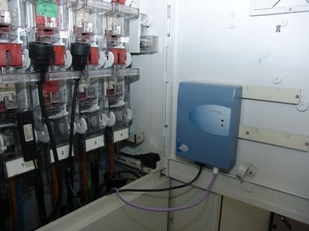 Internet aus der Steckdose? Ja, zum Beispiel für das Übertragen von Zählerdaten, wie das Triple Play Lab zeigt.  (Foto: Triple Play Lab 2006)