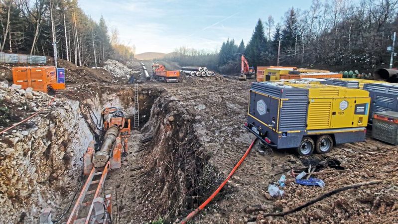 Bei der zweiten Baustelle in Kroatien, im Januar 2025 in Bosiljevo, war der Fels noch härter als bei der ersten.(Bild:  Petzold)