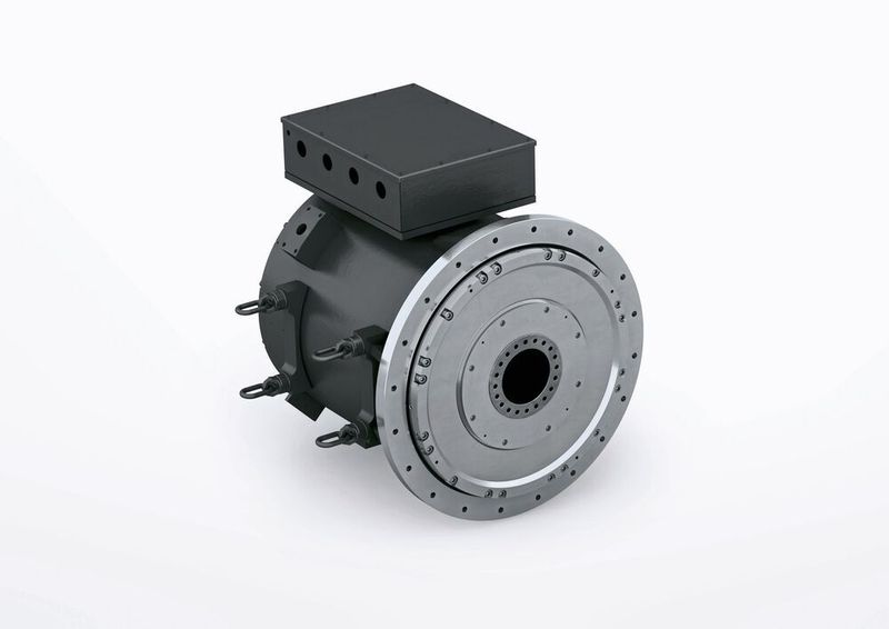 7. Der neue High-Torque-Motor der Baureihe DST2 ist mit einer Achshöhe von 560 mm ab sofort der größte Motor im Angebot des Nürnberger Herstellers Baumüller. (Baumüller)