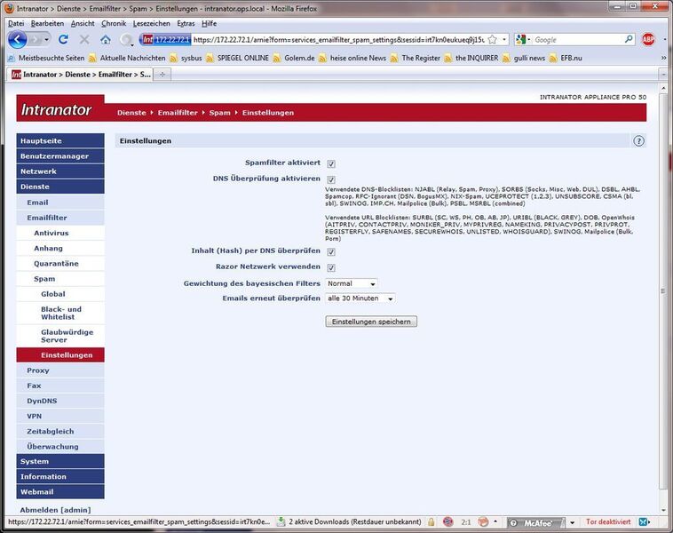 Die Administration der UTM-Lösung erfolgt vollständig per Web-Interface. (Archiv: Vogel Business Media)