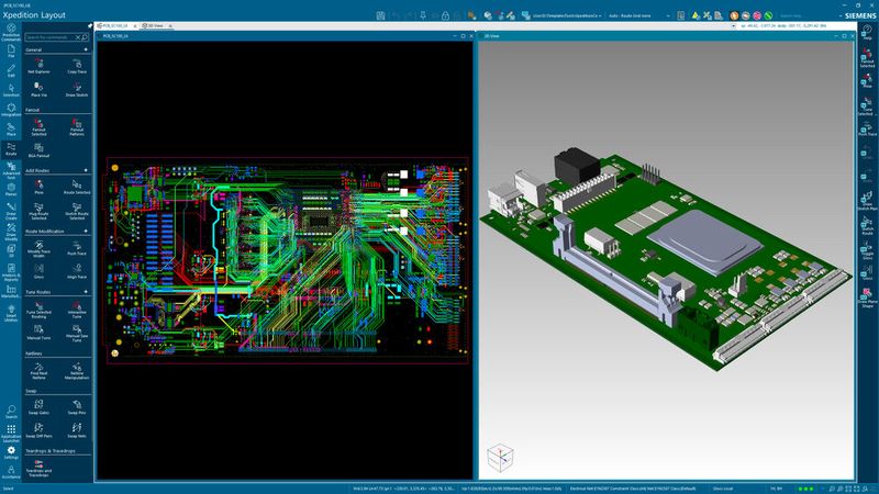 Die nächste Generation von Xpedition wurde unter Berücksichtung eines modernen Nutzererlebnisses entwickelt, um komplexe PCB-Designprozesse zu vereinfachen, Lernkurven zu verkürzen und die Zeit bis zur Produktivitätsphase zu beschleunigen. Die verbesserte, KI-gestützte Benutzeroberfläche legt den Schwerpunkt auf Benutzerfreundlichkeit und Vereinheitlichung, sodass Ingenieure effizienter arbeiten und schneller Ergebnisse erzielen können.  (Bild: Siemens Digital Industries Software)