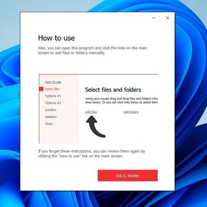 Es ist auch möglich, komplette Verzeichnisse oder mehrere Dateien mit Secure File Deleter zu löschen.(Bild:  Joos (Screenshot))