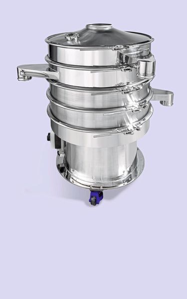 Dank der übereinander stapelbaren Siebdecks sind Rundsiebe vor allem dann interessant, wenn es darum geht große Siebflächen auf kleinem Footprint abzubilden. (Bild: J. Engelsmann )