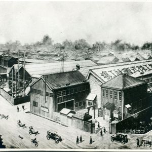 Das ursprüngliche NSK-Werk in Osaki im Jahr 1916.(Bild:  NSK)