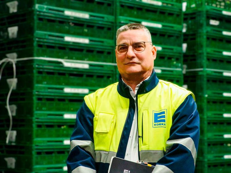 Edeka-Mann Rene Klaus: „Das System muss funktionieren – wir sind sehr zeitgebunden und jede Verzögerung im Ablauf könnte bedeuten, dass wir unsere Kunden nicht mit der Menge beliefern können, die sie gerne hätten.“