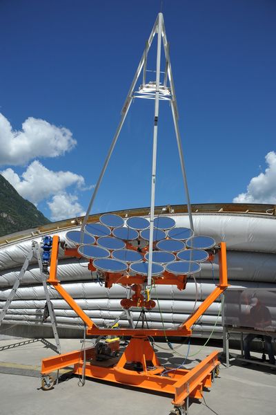 Ein Prototyp des Systems wurde bei Airlight Energy im schweizerischen Biasca aufgestellt. (IBM Research)