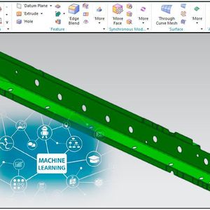 Auf Basis von Machine-      Learning-Algorithmen wird dem Konstrukteur eine Befehlsreihenfolge
vorgeschlagen, die ihn  bei der Konstruktion  unterstützen soll.