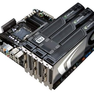 Die Karten der Serie Geforce GTX 200 können per SLI zusammengeschaltet werden.