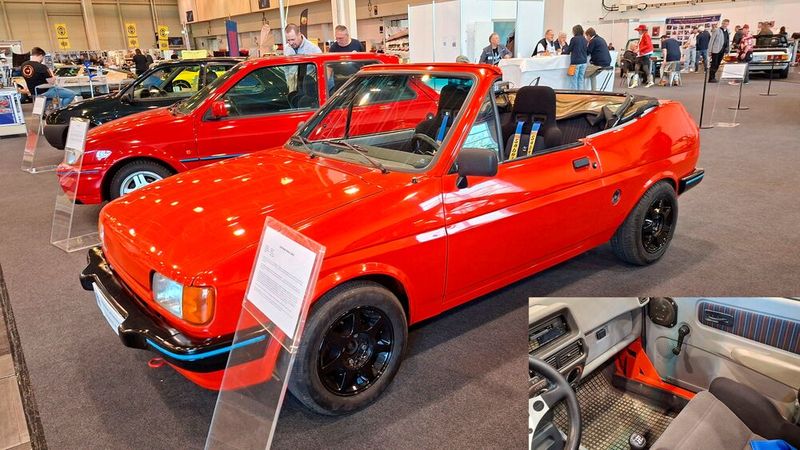Weniger öfter gab's dieses Fiesta-Cabrio, das auf einem Umbausatz der Firma Biber basiert. Dieser ist, was die Machart betrifft, ziemlich primitiv. (Bild: Dominsky – VCG)