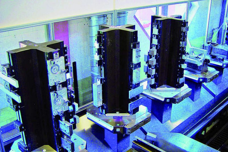 Bild 3: Modular aufgebaute Mehrfachspannsysteme steigern die Produktivität in der Einzel- und Kleinserienfertigung. (Archiv: Vogel Business Media)