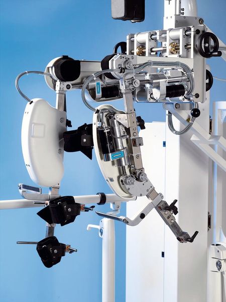 Orthese mit maxon-Antriebseinheiten, bestehend aus RE 40-Motor, Bremse und Getriebe.  (Bild: Maxon)