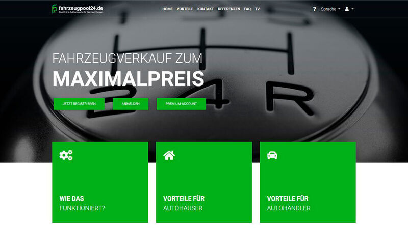 Im Zentrum stand dabei die eigens von der Gruppe entwickelte B2B-Auktionsplattform Fahrzeugpool 24. (Screenshot www.fahrzeugpool24.de)