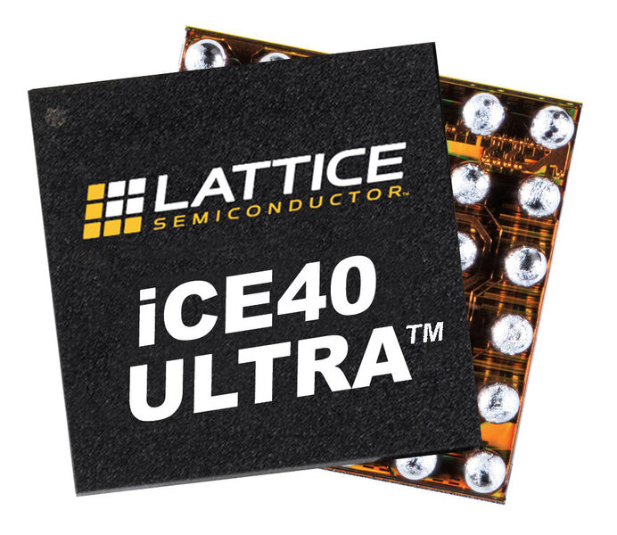 iCE40 Ultra: Auf etwa einem Viertel der Chipfläche sind LED-Treiber, Multiplizierer, Akkumulatorregister, serielle Schnittstellen und weiteres Hard-IP realisiert. Der Rest enthält bis zu 3520 LUTs und Speicher. (Bild: Lattice Semiconductor)
