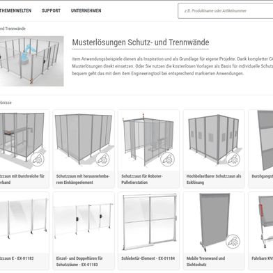 Digitale Konfiguratoren wie die von Item vereinfachen die Planung kompletter Schutzzäune über eine intuitive Benutzeroberfläche. (Bild: Item)