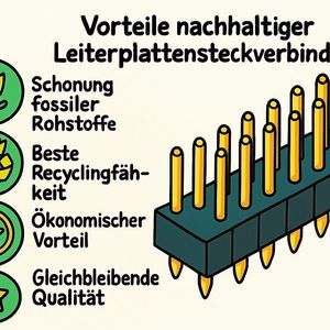 Bild 2:  Die Hauptvorteile nachhaltiger Steckverbinder.(Bild:  Fischer Elektronik)