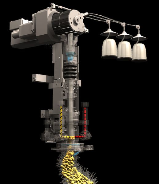 Funktionsprinzip des Interwet-Mischkopfs mit hoher Austragsleistung, wie er auf der Composites Europe 2015 von Cannon vorgestellt wird. (Bild: Cannon)