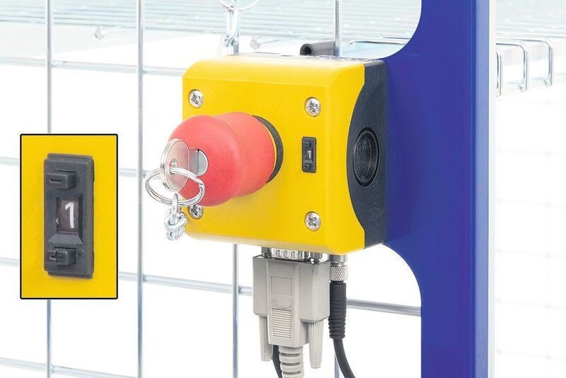 Der Sicherheitsschalter blockiert das unbeabsichtigte Losfahren des Wagens. Bild: Wanzl (Archiv: Vogel Business Media)