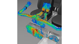 Mit der Exa-Simulationssoftware lassen sich Geräusche im Innenraum orten, die durch Luftströmungen entstehen. (Foto: Exa)