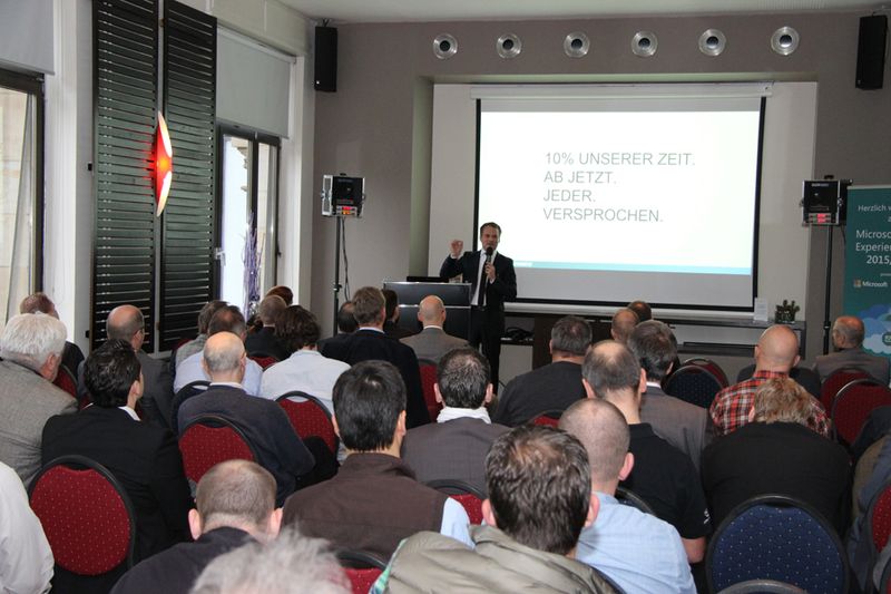 Martin Marx mit seiner Keynote Selling the Cloud (Vogel IT-Medien)