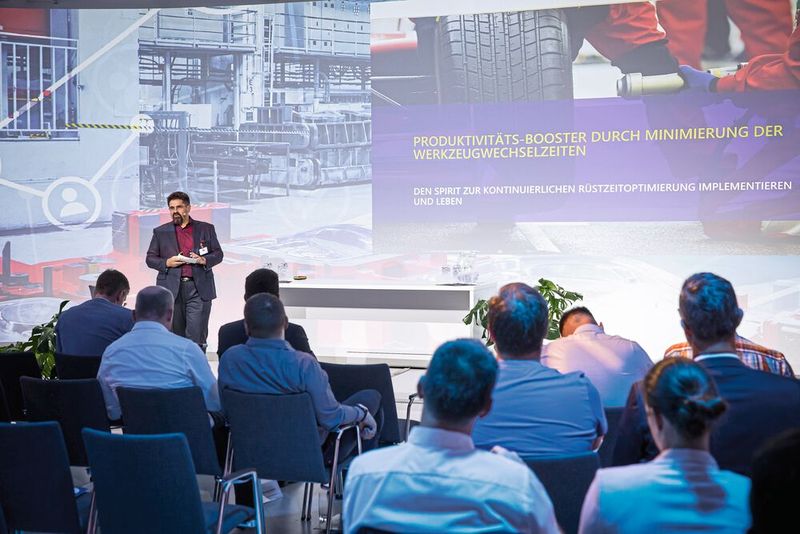 Impressionen der 4. Fachtagung „Mehr Effizienz im Presswerk“ am 15. Juni 2023 in Würzburg. (Bild: VCG/Stefan Bausewein)