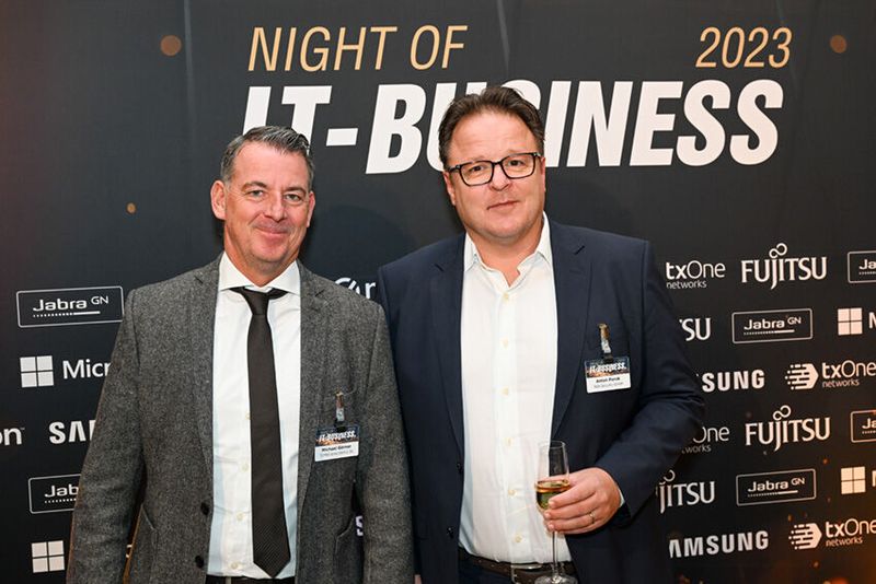 (l.) Michael Görner (TD Synnex) mit Anton Porok (RSA) (Bild: Hannes Magerstädt)