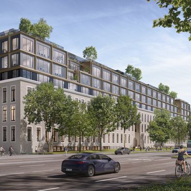 Visualisierung Lovt Munich: Bis 2027 entsteht im Münchner Werksviertel dieses Transformationsprojekt. (Bild: Lovt Vision GmbH & Co. KG)