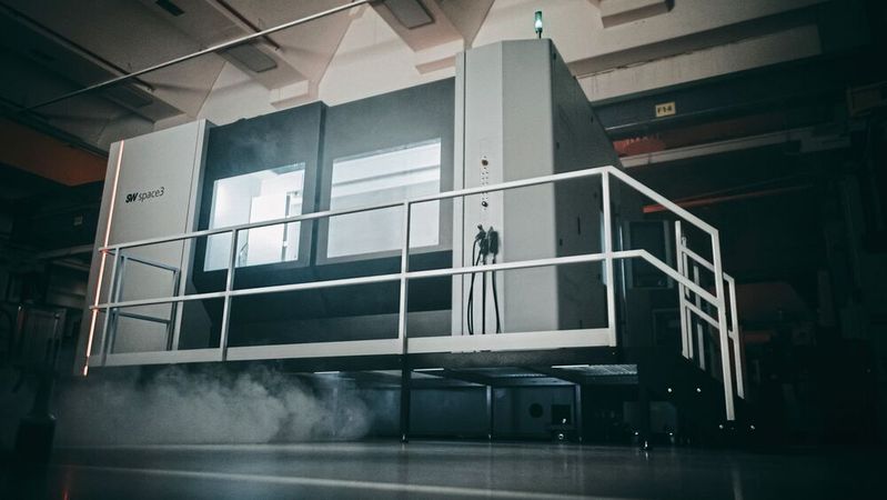 The BA Space 3 is a multi-spindle, horizontal machining center for high-precision and efficient machining of large lightweight metal and structural components.(Image: STÖBER Antriebstechnik GmbH + Co. KG)