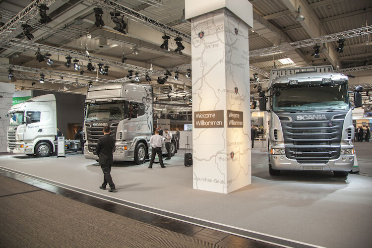 Scania informierte wie schon 2010 über sein Programm Ecolution by Scania. (Foto: Suffner)