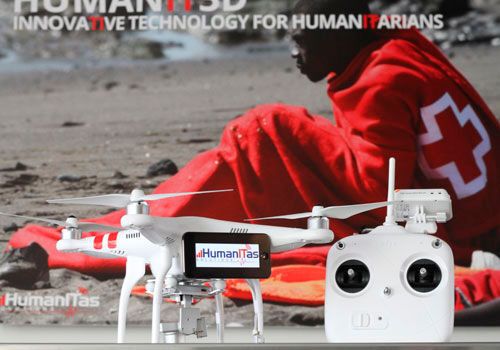 Die Smartphone-angetrieben SwarmNet Drohnen reagieren auf Notruf. (Bild: The UAE Drones for Good Award)