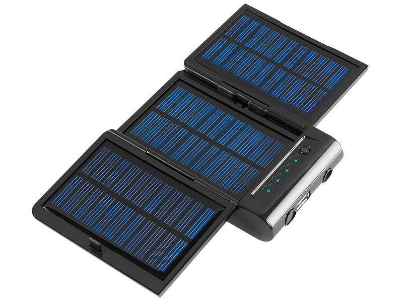 In geöffnetem Zustand zeigen sich drei Sonnenkollektoren, die den Lithium-Polymer-Akku des Apollo SP2000 aufladen. (Archiv: Vogel Business Media)