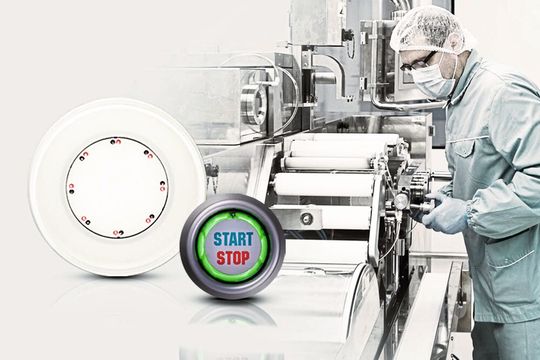 Über kapazitive Sensortaster lassen sich Maschinen und Anlagen auch mit Handschuhen leicht bedienen. (Bild:  Captron)