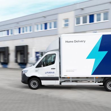 Dieser neue „eSprinter“ von Mercedes-Benz Vans ist bei Rhenus im Rahmen der Home Delivery-Services im Einsatz. (Bild: Mercedes-Benz)